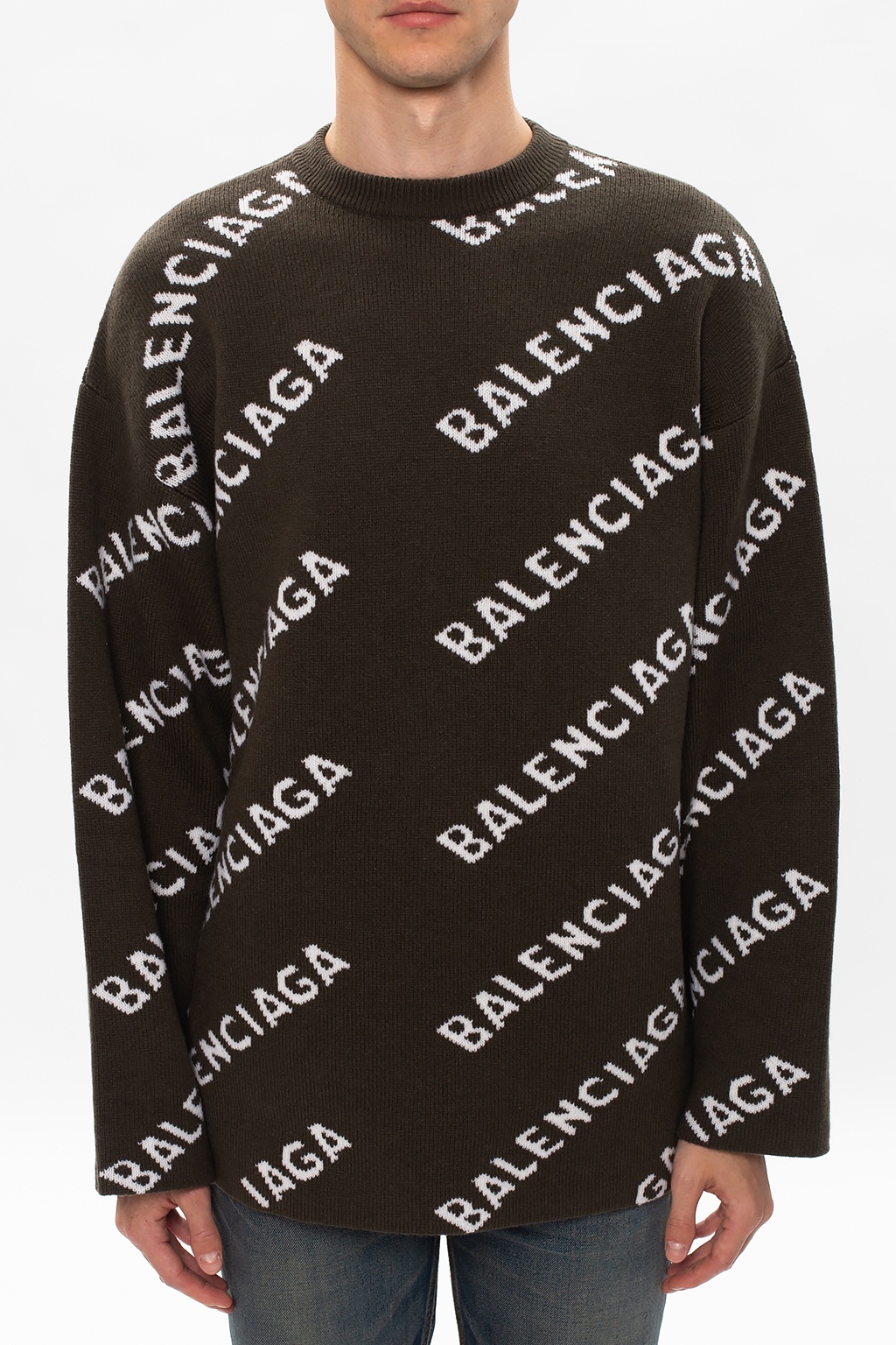 Balenciaga men's logo sweater online